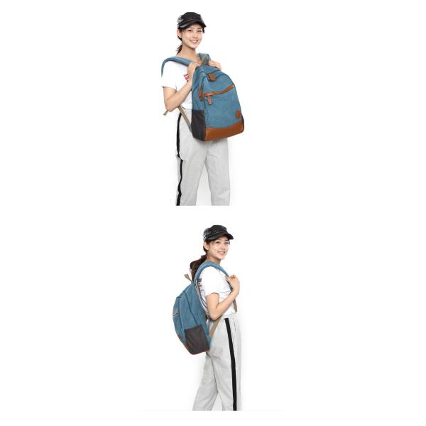 Hot Sale Simple Leisure Canvas Backpack Teenager School Bag Canvs