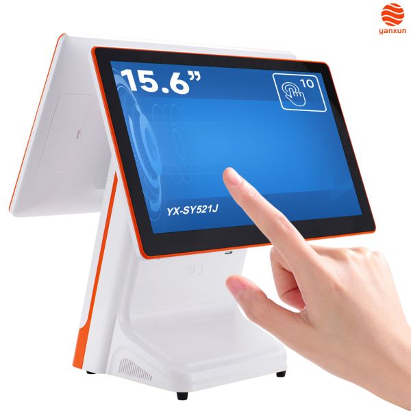 15.6” 10-Point Touch POS Machine  Windows 11 Pro/Android 11, Core i5/2GB RAM, 128GB/32GB Storage, Multi-Port Connectivity for Retail & Hospitality