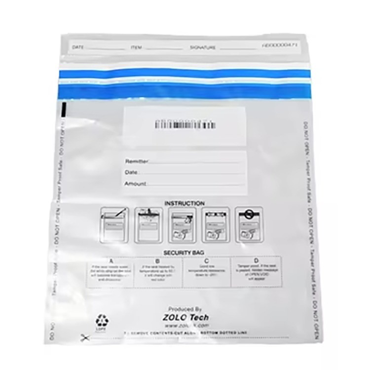 Protecting Function Security Bag for Cash and Jewelry with Tamper-proof Seal and Water-resistant Construction