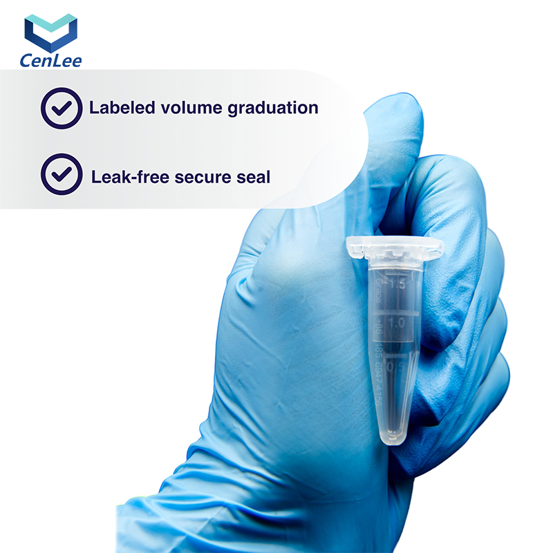 Cenlee 1.5ml Lab Use Centrifuge Tube Connect Cup Transparent Amber Brown Graduated Micro Conical Bottom Vials PP 3-Year Warranty
