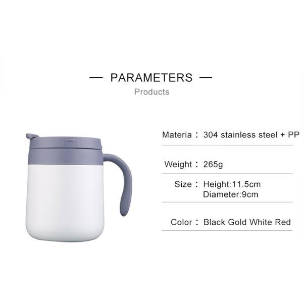 Customized Logo Acceptable 350ML12oz Stainless Steel Coffee Travel Mug with Handle