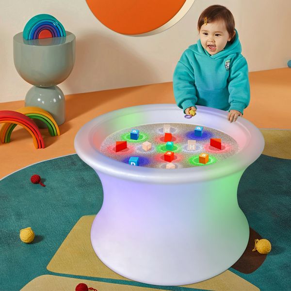 Customize Kids LED Sand Table With Color Changing Lights Sensory Play Activity For Daycare Furniture Montessori Toy