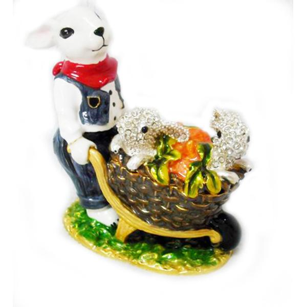 Easter Rabbit Trinket Box Rabbit Trinket Jewelry Box Bejeweled Box Cony Jewelry Trinket Box Easter Bunny Jewelry Box