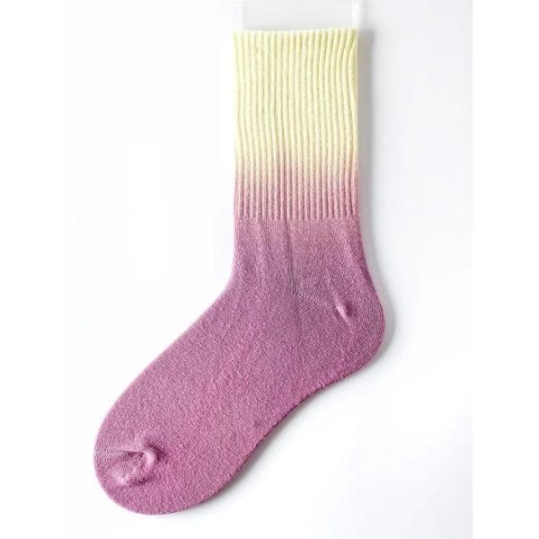 Inventory of Red Purple Gradient Giant Cozy Socks for Women in Summer Days