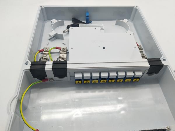 YINGDA 1x8  Optical Splitter Distribution Box IP65 Indonesia Telecom ABS PC SC Connector UL94