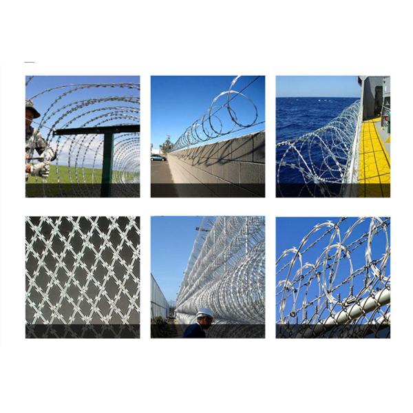 430 Stainless Steel Barbed Wire , BTO-30 Razor Blade Barbed Wire Good flexibility
