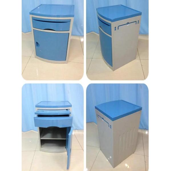 ABS Plastic Movable Hospital Bedside Locker As Hospital Furniture For Ward Room