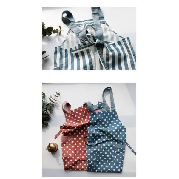 Custom Logo Printed Cotton Apron Professional Canvas Waiter Uniform Apron for Women