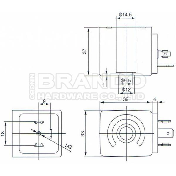 Тип 3 плунжер Parker Armature клапана соленоида пути для машины кофе