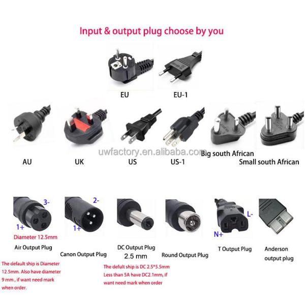 12V 24v 36v 48v 60v 72v 96v 10a 15a 20a 25a 30a 35a 40a Customized lifepo4 battery Charger for Bike Golf Cart Batteries