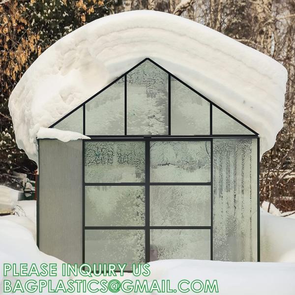 Portable Plant GreenHouse Zippered Door Windows, Galvanized Steel Hoops, Glass Greenhouse, Polycarbonate Greenhouse