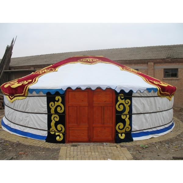 Sunscreen Polyester Canvas Yurt Style Tent Warm For Travel Accommodation