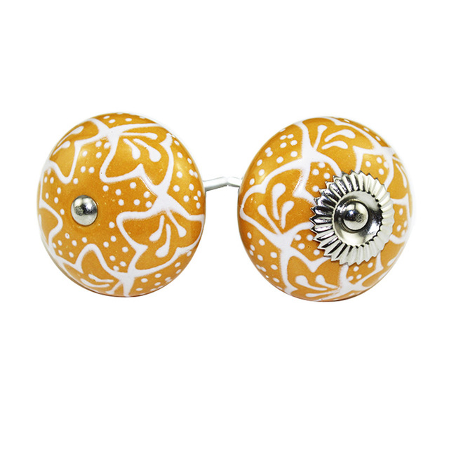 Latest Multi Color Ceramic Round Cabinet Knobs Zinc Drawer Cabinet Door Handle
