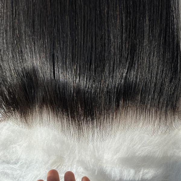 Cabelo humano pré-plicado fechamento frontal renda suíça 6x9 renda HD transparente