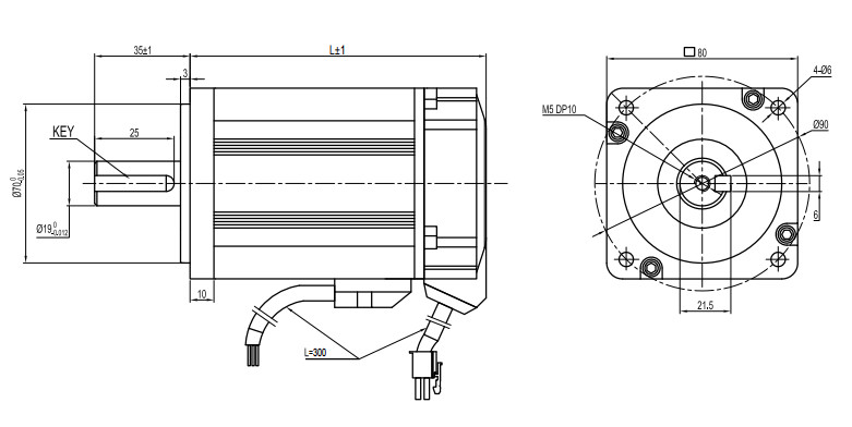 Мотор сервопривода 80mm Dc низшего напряжения 24V 48V безщеточный