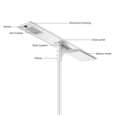 150W/ 36V 3~5 Nights Backup Aluminum Solar Street Light with PC Lens Sivery Gray