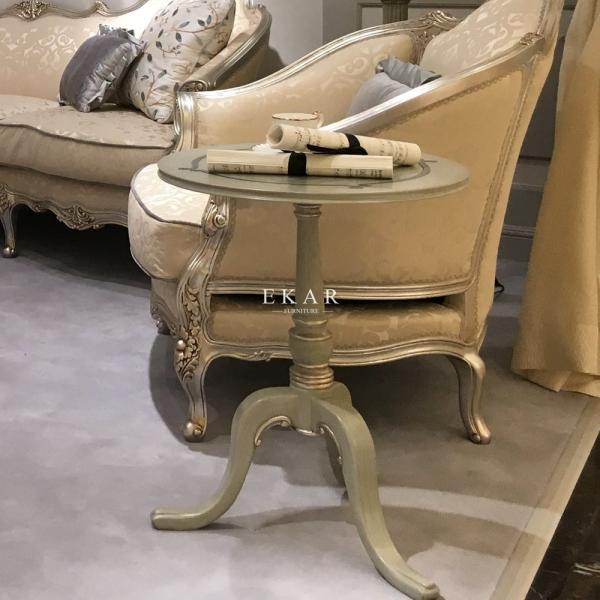 Classic Living Room Furniture Round End Wooden Side Table