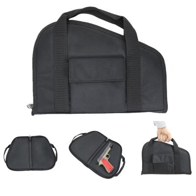 900D Polyester Waterproof Soft Pistol Case With Carrying Handle And Accessories Pocket