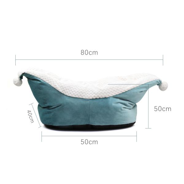 Boat shape Portable Pet Bed Luxury Furry Dog Bed Washable Calming Bed for Dog and Cat