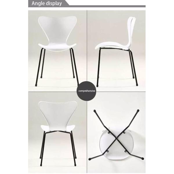 Pierna rústica del metal de los Pp que cena apilable negro nórdico colorido de las sillas