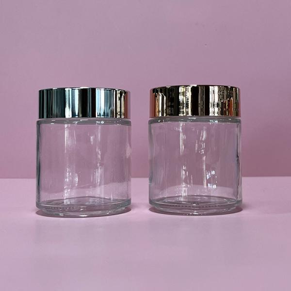 Color painting 200g Glass Jars Frosted Transparent Glass Container Non Leakage