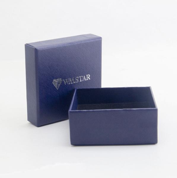 CMYK Printing Square Rigid Cardboard Gift Boxes 150x150x60mm With Silver Foil Stamping
