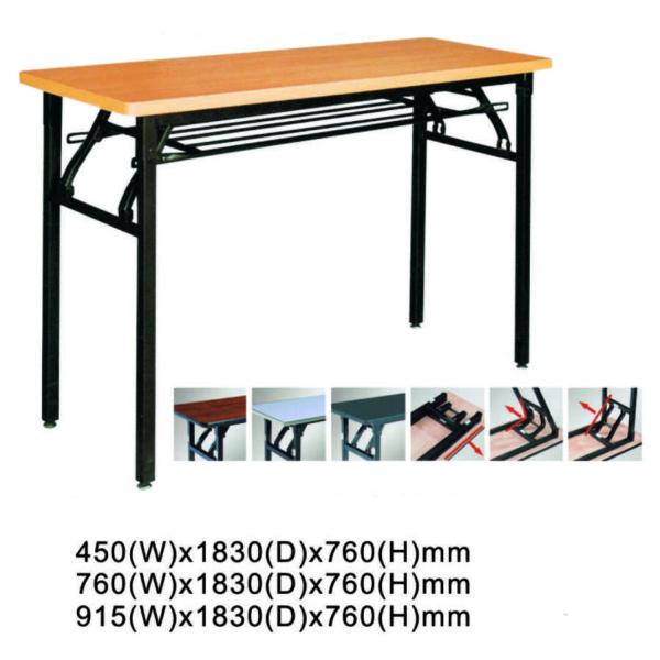 8-Foot 6-Foot Mahogany Melamine Laminate Folding Banquet Table And Chairs