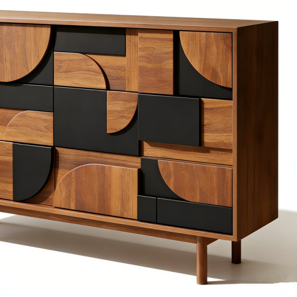 Modern Wooden Sideboard Buffet Cabinet with Drawers & Doors for Dining Room & Living Room Entryway Storage Kitchen Cabinets