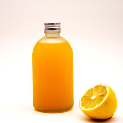 Customization Flask Glass Bottle 200Ml Flat Glass Cold Brew Coffee Juice Bottles With Aluminium Cap