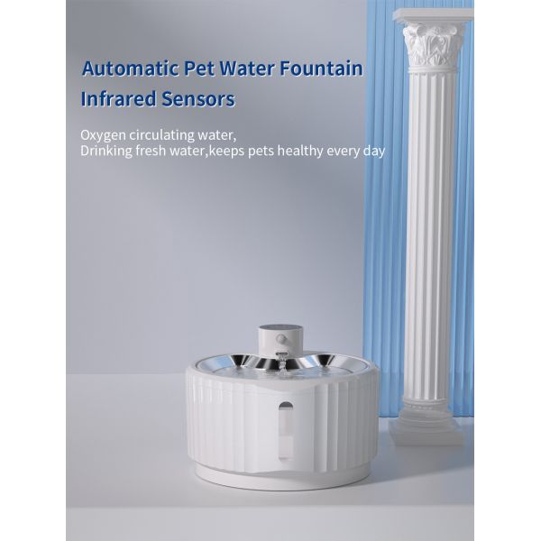 2.8L Intelligent Pet Water Dispenser for Cats and Dogs Smart Automatic Cat Fountain and Drinking Bowl Charge Power Source
