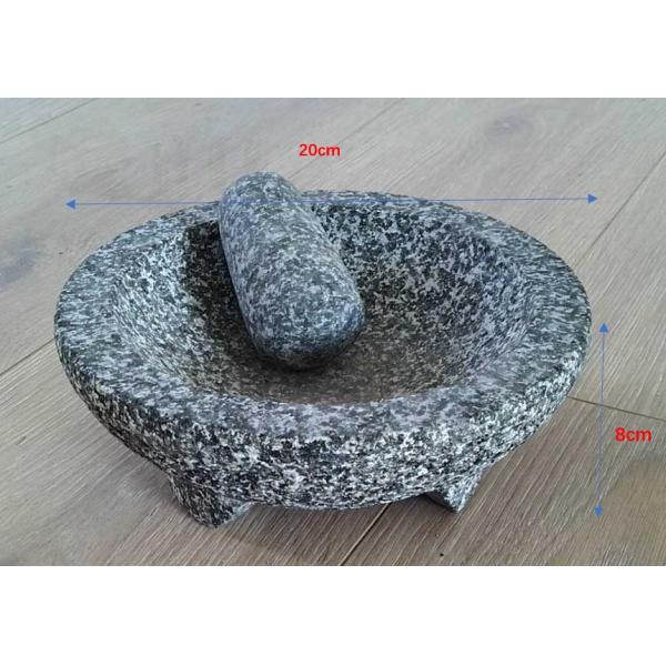Kitchen Heavy Manual Granite Stone Mortar And Pestle Garlic Spice Nuts Press
