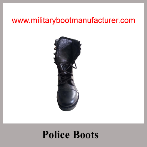 Wholesale China Made Black Good Leather STOCK Military Combat Boots