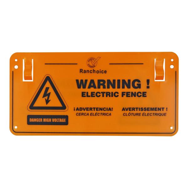 Electric Fence Warning Sign, Plastic Safe Sign, Caution Warning Sign for Electric Fence