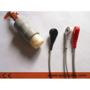 Кнопка 3 руководств Philips совместимая Непосредственн-соединяет кабель ECG - M1733A