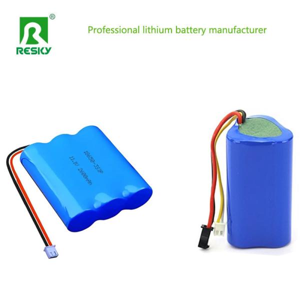 Li-ion Battery Pack 11.1V 3s 18650 2600mAh 28.86wh Rechargeable Batteries For LED Lamp