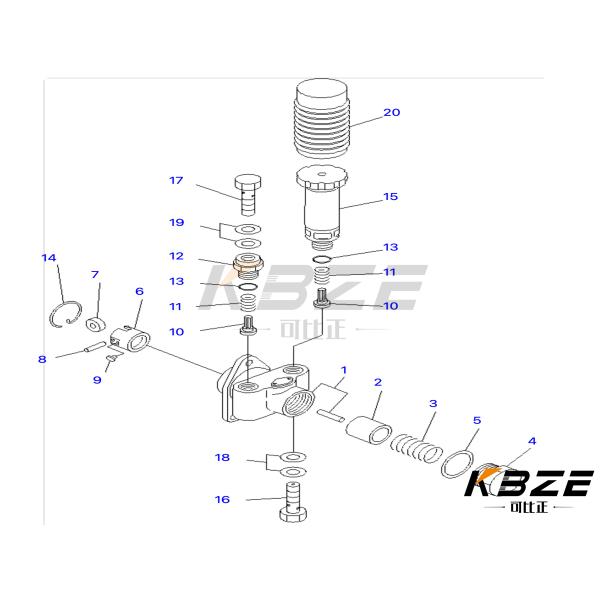 PC220 KOMATSU EXCAVATOR S4D102 S6D102 DK105220-5960 105220-5960 Дизельный насос питания