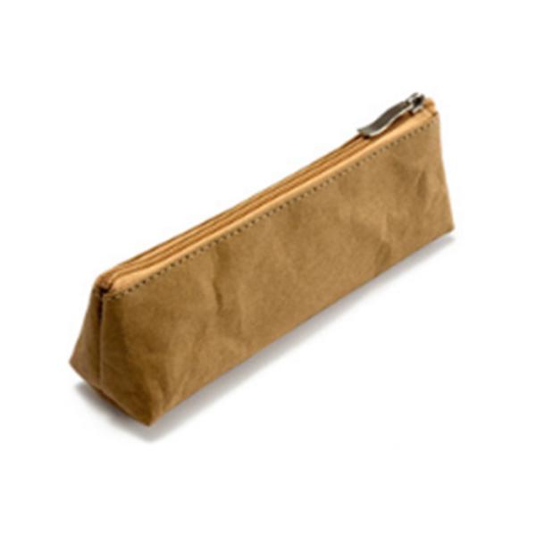 Environmentally Friendly Pencil Pouch Bag Washable Kraft Paper Pencil Bag