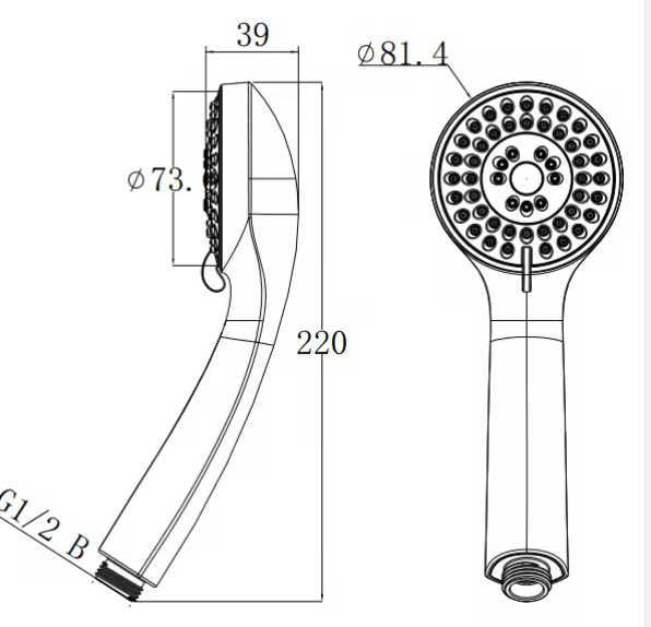 Exposed B S Faucet Without Slide Bar Plastic Rain Spa Jet Hand Shower Set Head Chrome