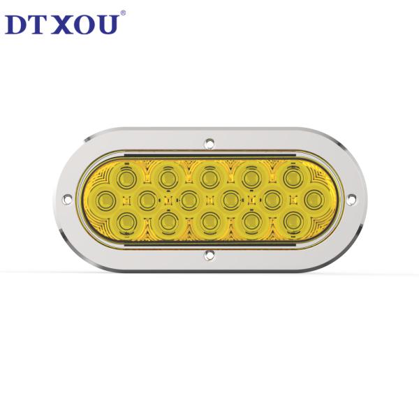 6 Inch Dot Eec Oval Trailer Lights Super Bright 18led Brake Turn Stop Reverse Tail Lights With Waterproof Boat Trailer Truck