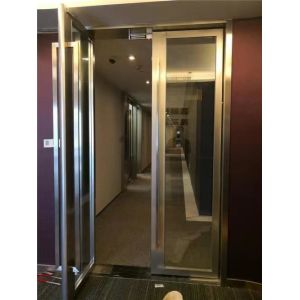 Сильные офисные двери из алюминия, алюминиевые двойные стеклянные качающиеся двери