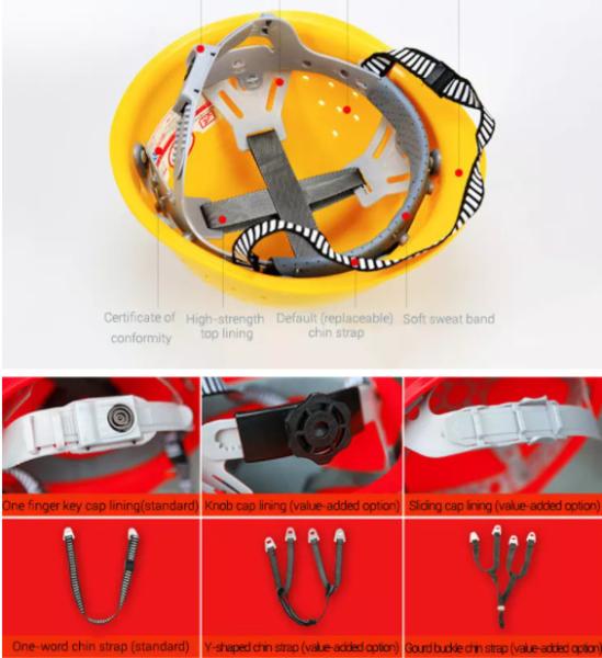 Casco de segurança de proteção de cabeça de construção de fibra de carbono de alta dureza para mudança de materiais de construção