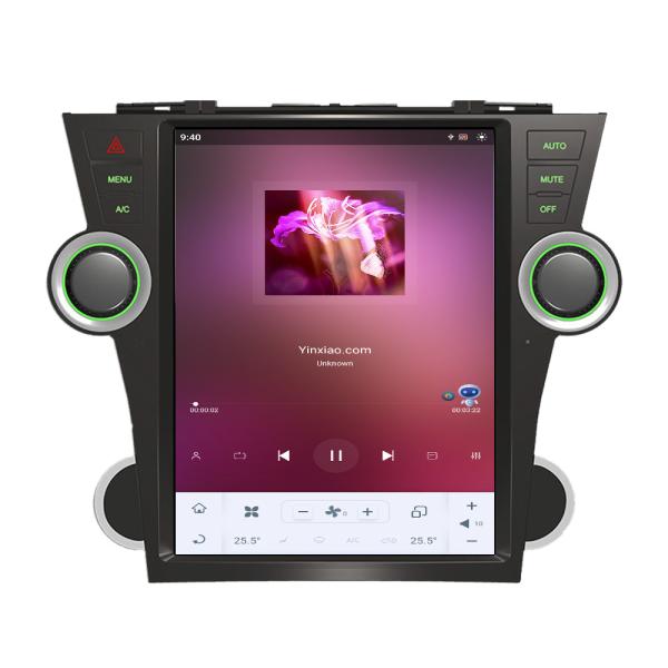 12 Inch Qualcomm Car Android Head Unit Tesla Style Android11 For Toyota Highlander 2009-2013