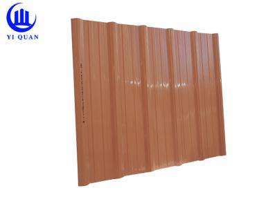 Onda do Pvc que molda as telhas de telhado plásticas da resina de Brown anti - agente UV