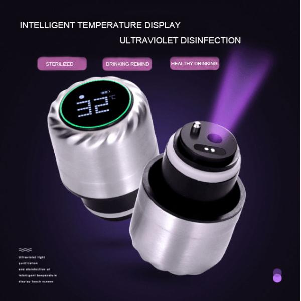 UV Rechargeable Double Insulated Stainless Steel Water Bottles With Smart Screen