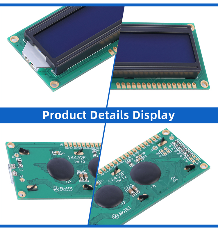 Blue Film 14432F 80X36X12.2MM Serial SPI/Parallel Graphics 5V LCD Module Display LCM ST7920/AIP31020