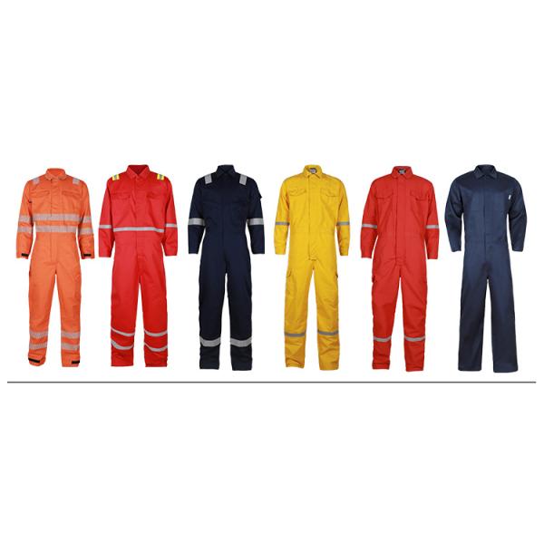 Custom Fluorescent Flame-Resistant Work Suits Colorblock Design Durable Breathable