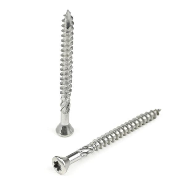 Zinc acabamento 304 aço inoxidável Flat Head Torx Deck para construção de corrimão de madeira