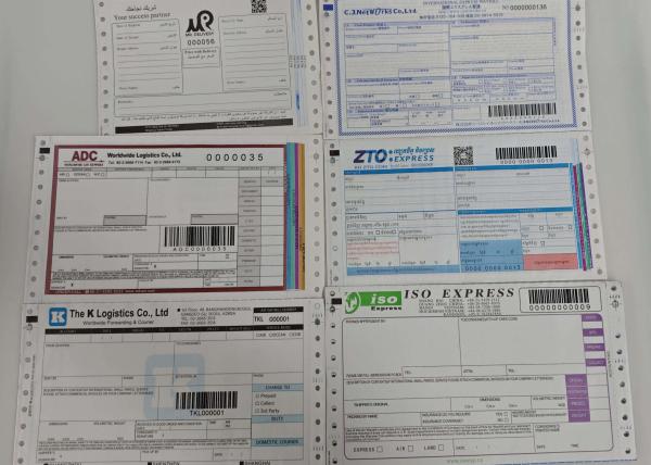 Custom Printing International Courier Air Waybill For Ups Ems Dhl Barcode