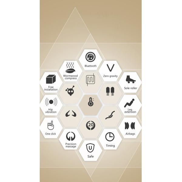 Double Airbag Capsule Massage Chair Wireless Bluetooth Remote Controller SAA OEM