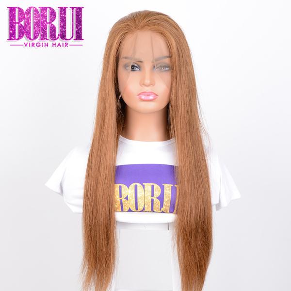 A peruca brasileira da parte dianteira do laço arrancou pre a densidade reta do cabelo humano 250% da onda #30